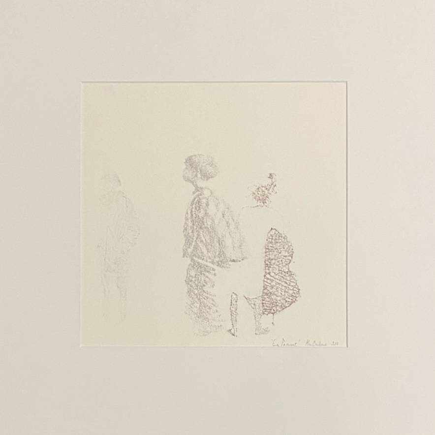 Alice Baillaud, Série „En Passant“, 30x30 cm, Monotype, 2017