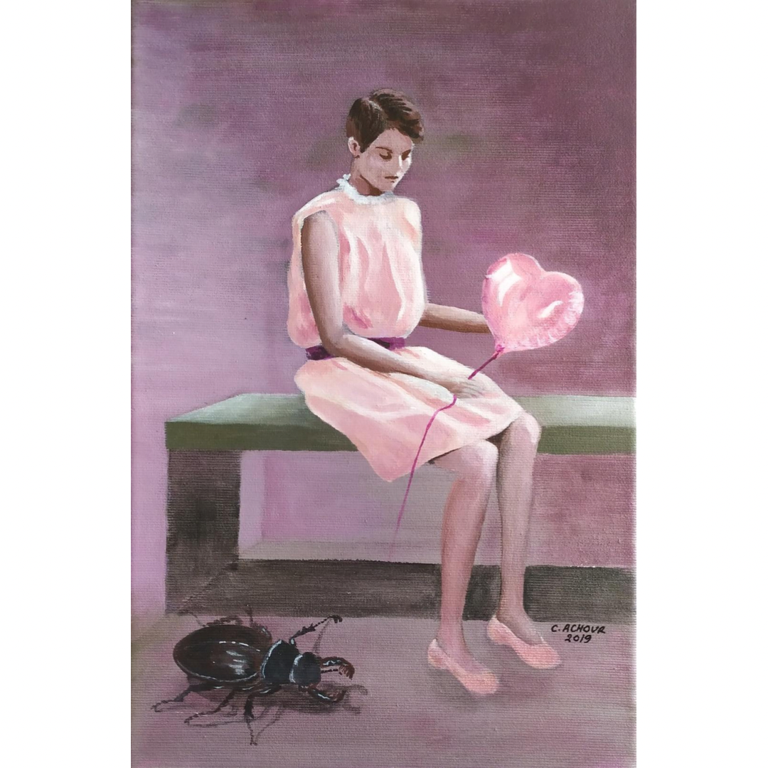Céline Achour, A question of lust, 33x22 cm, Acryl auf Leinwand, 2019