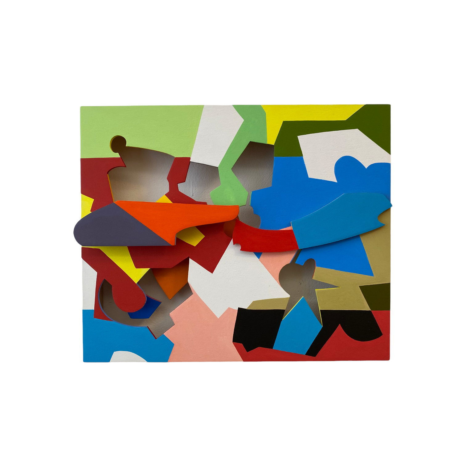 Birgit Zinner, Einen Wal sehen, 25x30x5 cm, Acrylic paint on plywood, 2020