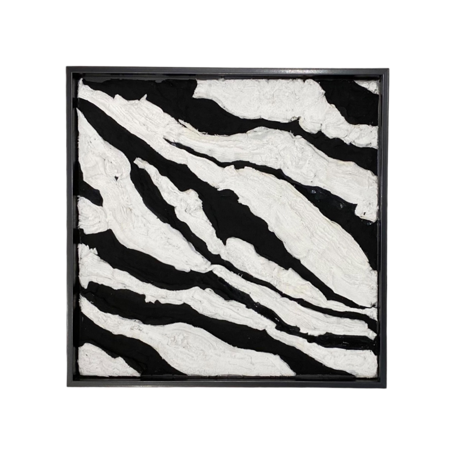 Florian Nörl, Animal print, 41x41 cm, Original textile stone and Black 2.0, 2022