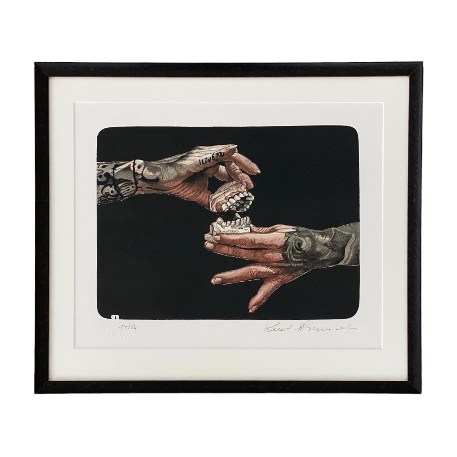 Kurt Stimmeder, Talking Hands, 46 x 35 cm, Lithography - 8 printing layers on 250 gr EXCUDIT paper - Edition 17-80, 2022