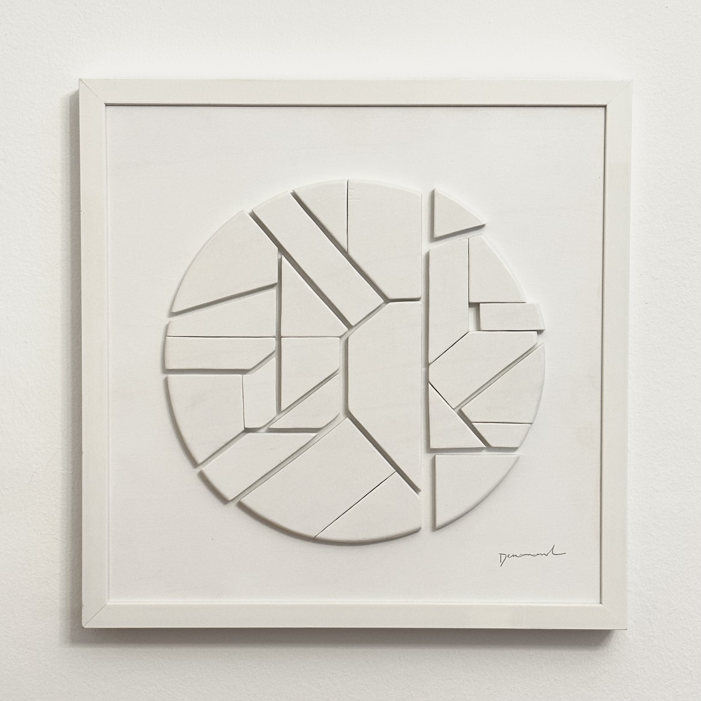 Vincent Deramond, Série Equilibre relief v.2, 40x40cm, Acrylic on wood, 2019