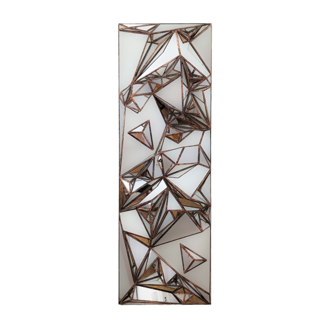 Tegmo, Eros, 90x30cm, Mirror, copper and tin, 2023