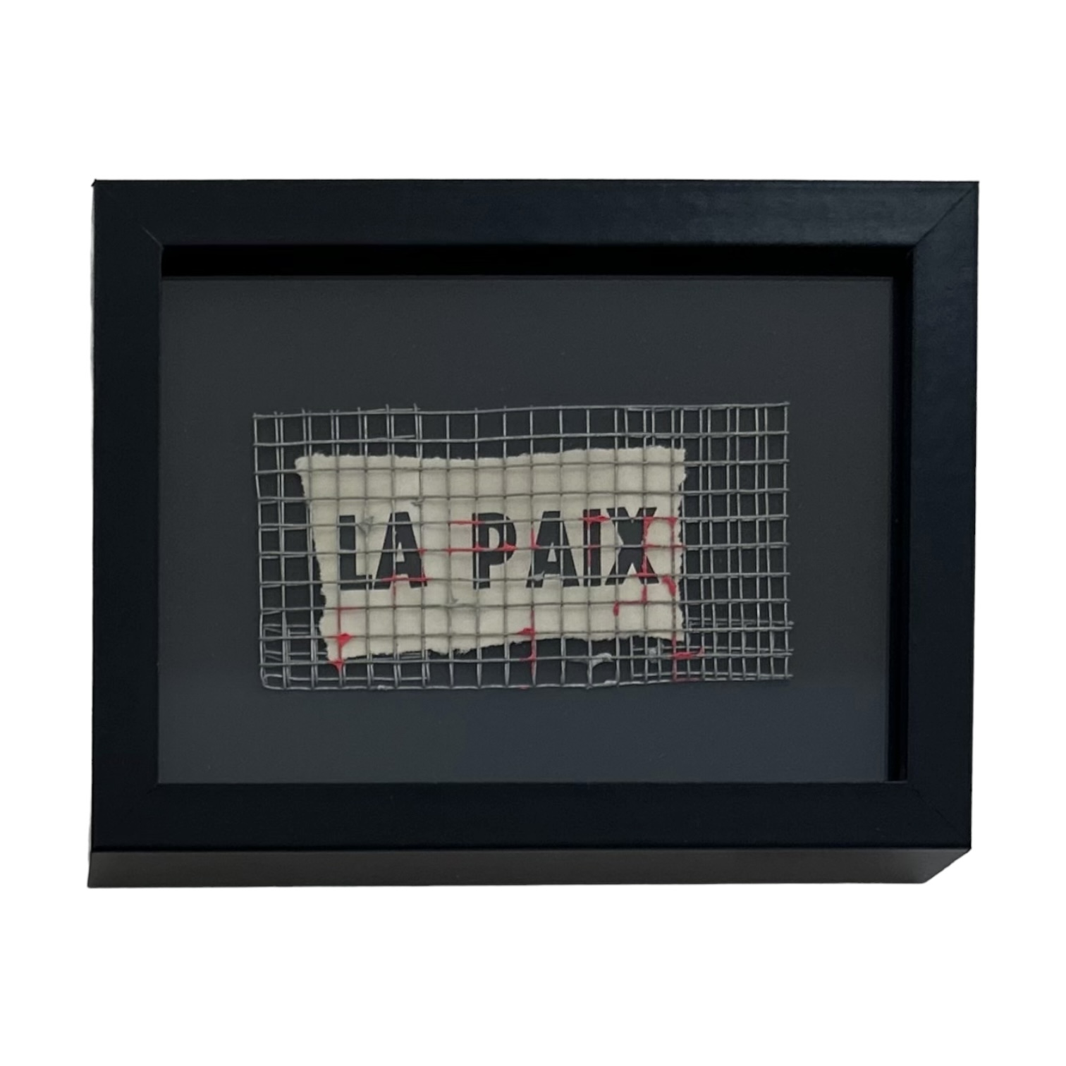 Sandra Chérès, LA PAIX, 13x18 cm, Paper, grid and acrylic, 2024