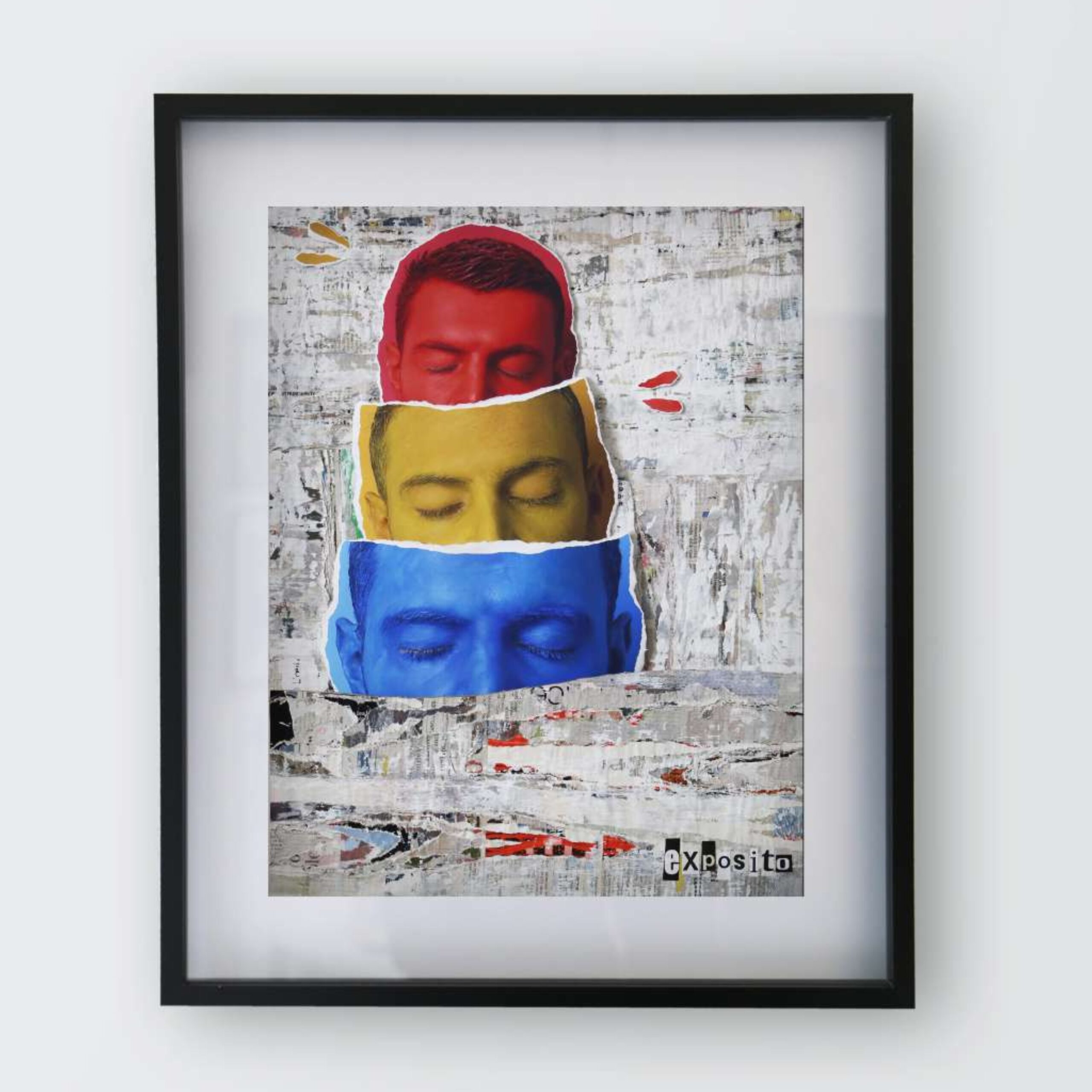 Exposito, Tour, 64x41 cm, Mixed media on cardboard, 2024