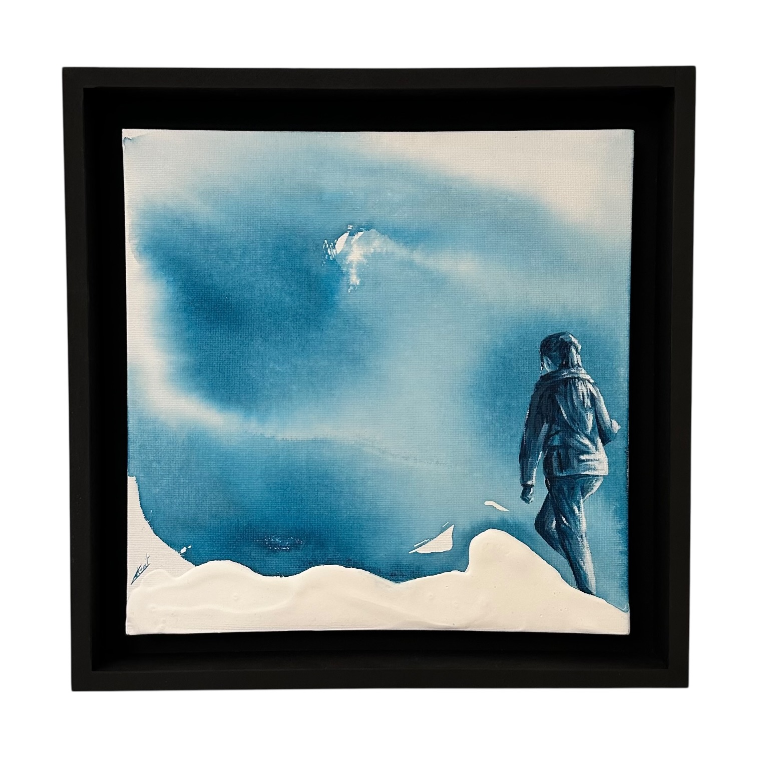 Stéphanie Ledroit, Tu vas y arriver, 30x30 cm, Acrylic on wood, 2025