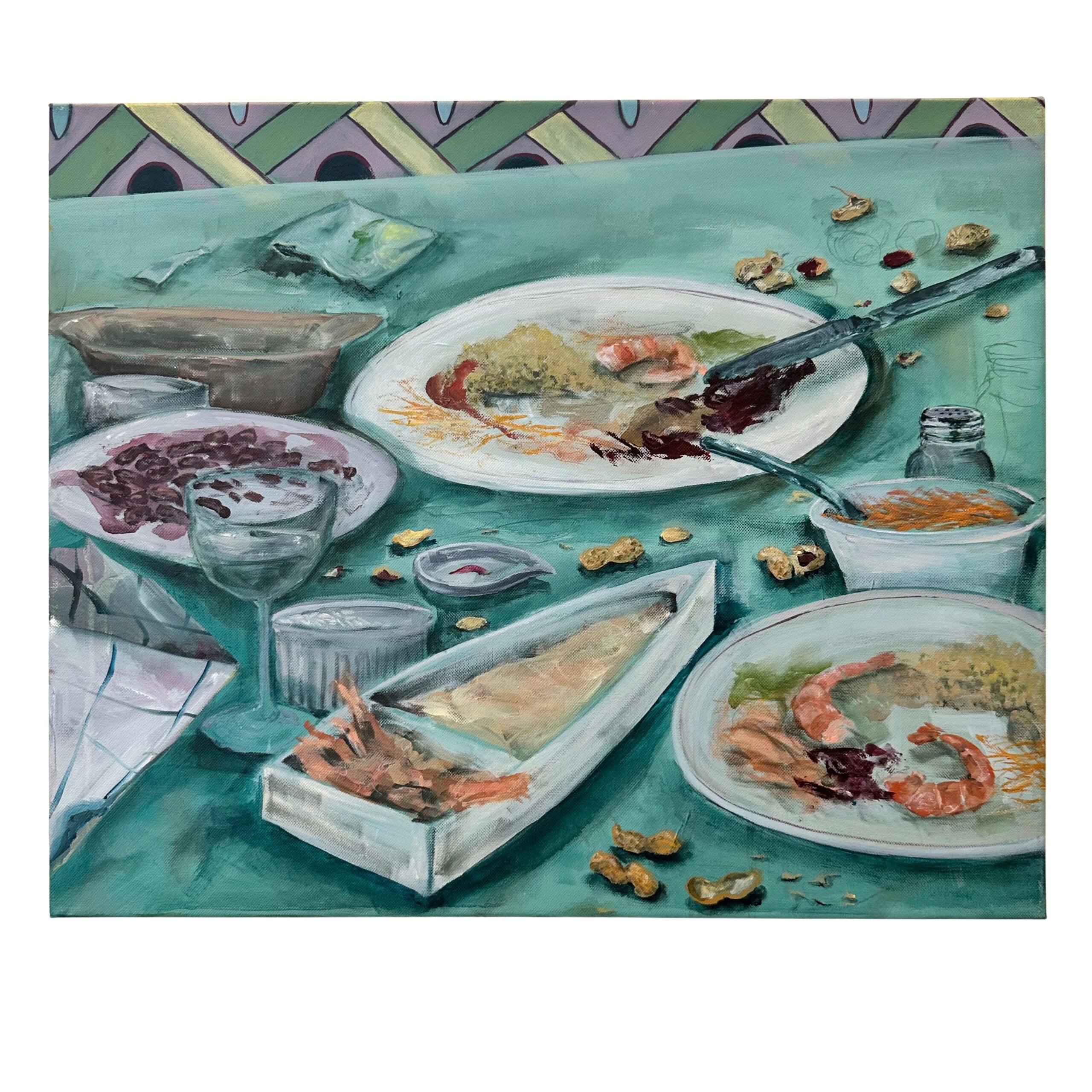 Lucie Boudoux, Ara bleu à Cayenne, 50x61 cm, Acrylic on canvas, 2026