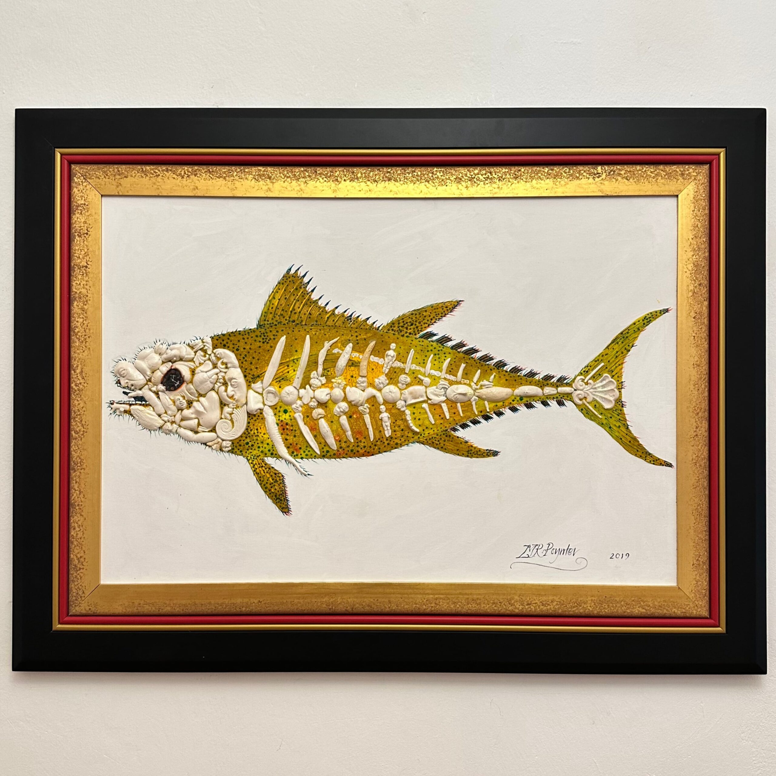 Malcolm Poynter, Tok is ticking, 97x129cm, Acrylic resin and oil paint, 2019